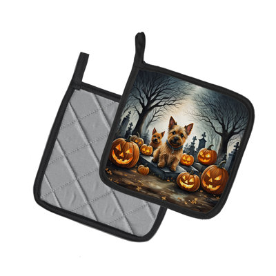 Norwich Terrier Spooky Halloween - paire de poignées