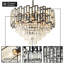 Lustre à niveaux variable 15 lumières Gonnie-164155075-164155074