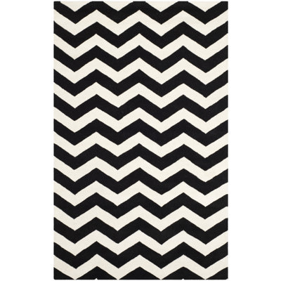 Hidevale Chevron Wool Hand Woven Area Rug