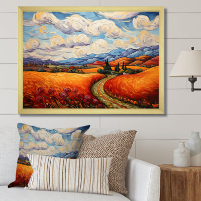 " Vangogh Autumn Path IV " by Vincent Van Gogh Painting Print