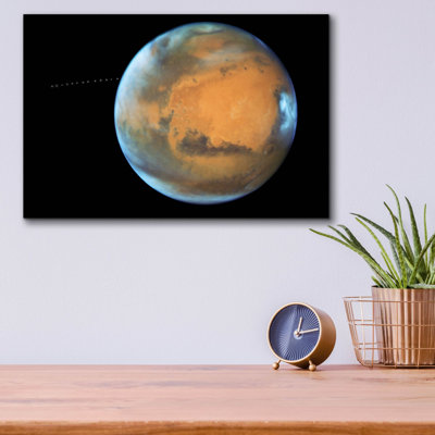  «Phobos Moon - Orbiting Marz» par la NASA, art mural en verre acrylique, 16 po x 12 po