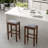 Upholstered Counter Stool with Solid Wood Frame-892540447-892540444