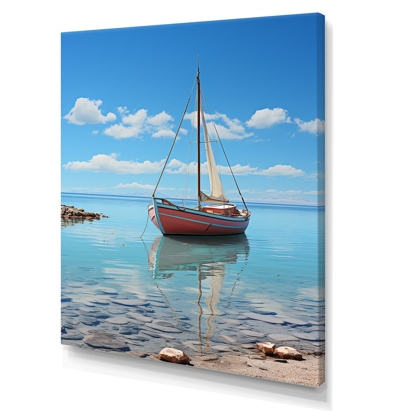 Horizon de planche à voile maritime sur toile, H 32 po x l 16 po x P 1 po, Toile tendue