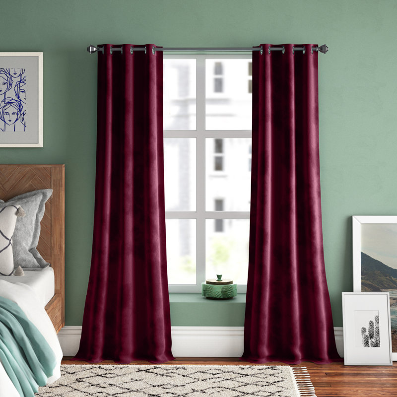 Room Darkening Curtain, Plum, 96.5cm W x 213cm L