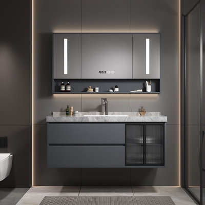 Modern simple grey vanitie bathroom cabinet