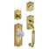 Parthenon Handleset with Deadbolt and Door and Rosette