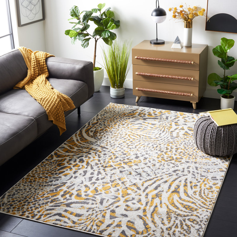 Tapis à imprimé animal Poarch Performance, Rectangle 5 pi 1 po x 7 pi 6 po