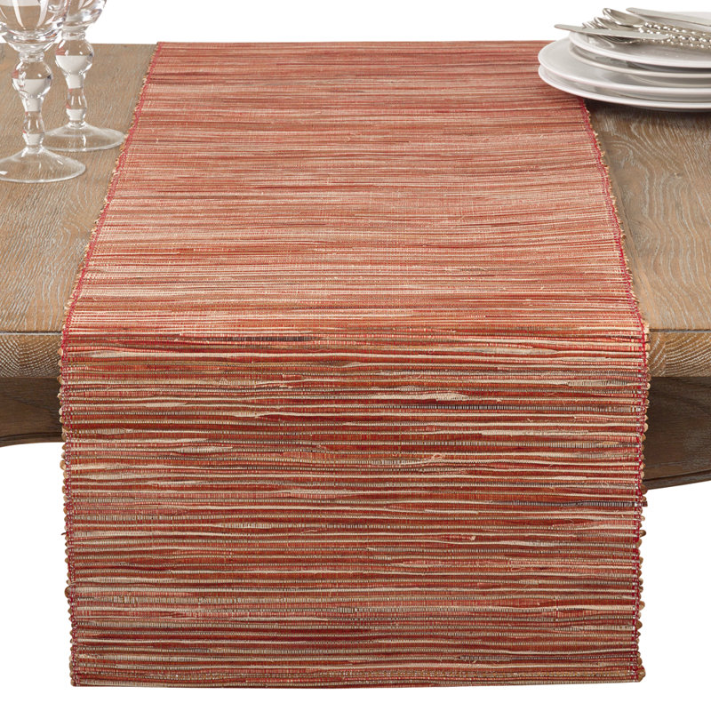Chemin de table Bevis, 108 po x 14 po, Rouille