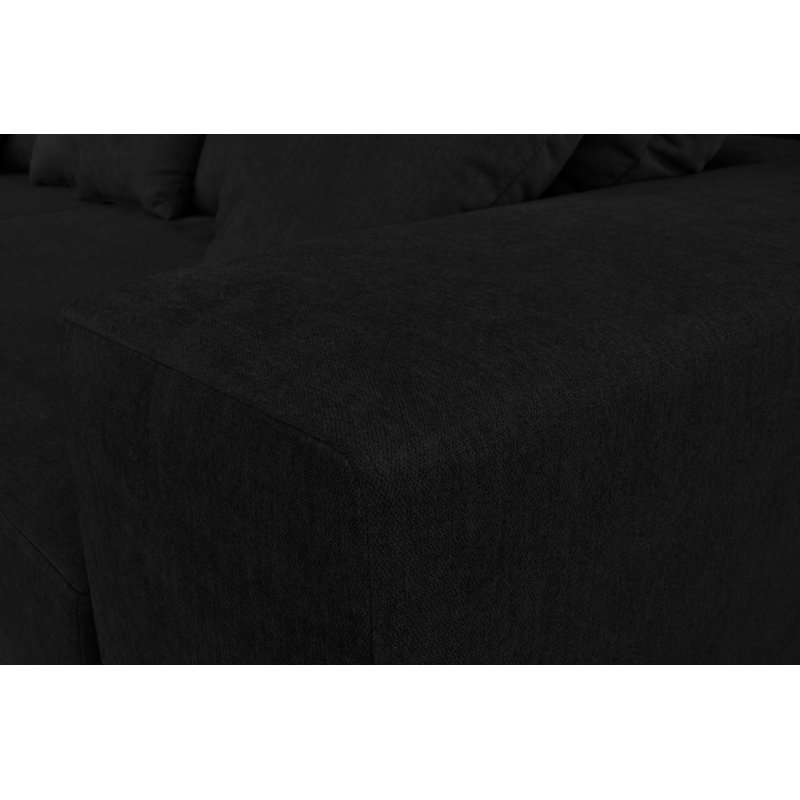 Karla 3 Seater Sofa & Chaise, Black, Right