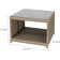 Table basse carrée avec verre trempé Amberson