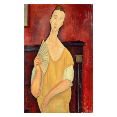 «Woman with a Fan» par Amedeo Modigliani - estampe numérique