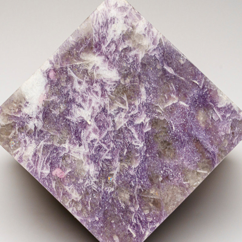 Genuine Polished Lepidolite Cube (1.2 Lbs)