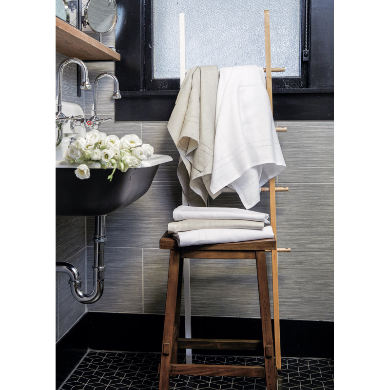 100% Pure Linen Bath Towels, Light Natural, 40" x 80"