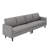 Modern Upholstered Sectional Sofa | L-shaped Couch With Sofa Bed & Convertible Loveseat | Multi-functional Furniture For Living Room, Study, Den,gray-853946383
