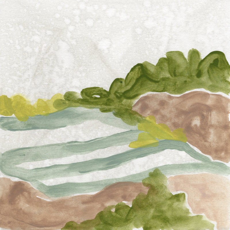 Paysage camée vi, H 12 po x l 12 po