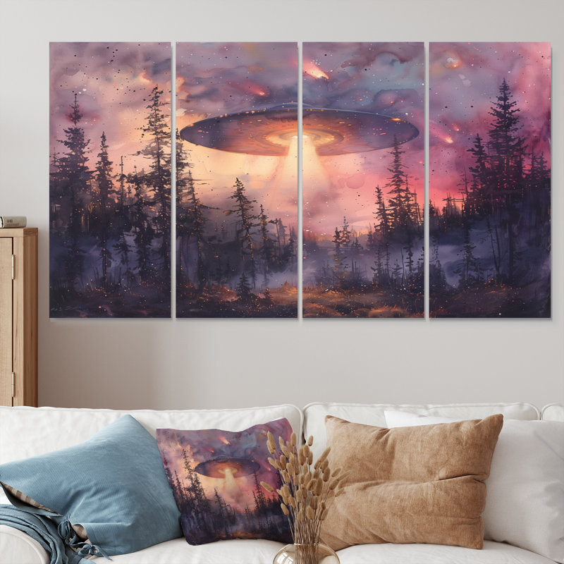 Ensemble de reproduction d'art mural Ufos - Ufos, H 32 po x l 64 po