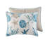 Ensemble d'édredon en satin de coton 7 pièces turquoise