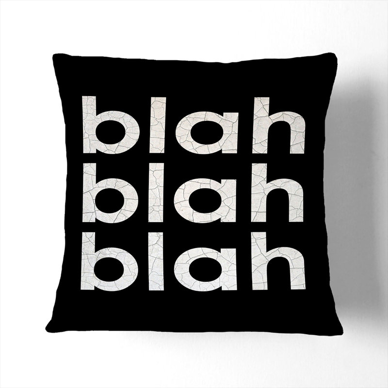 Square Cushion, 55cm H x 55cm W x 20cm D, Black, White, Grey