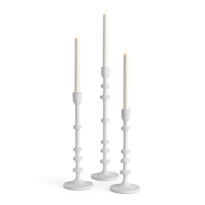 ABACUS TAPER HOLDERS, White