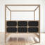 Lit plateforme à baldaquin en bois, tête de lit rembourrée, style ferme moderne, chambre-92568552-92568567