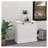 White Two-Compartment Tilt-Out Laundry Sorter Cabinet - MDF Laundry Storage Organizer with Removable Cloth Bags-122602697