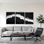 Ensemble d'art mural abstrait 3 pièces, impressions sur toile encadrées noir et blanc, décoration murale moderne monochrome