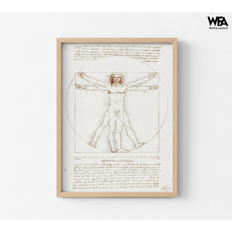 Affiche de Vitruvian, H 56 po x l 42 po, Reproduction encadrée sans passe-partout, Tanné
