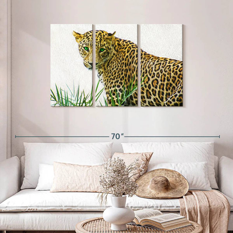 Wild Leopard, 28" H x 45" W