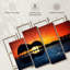 «Guitare Sunset», reproduction d'art sur toile-368553503
