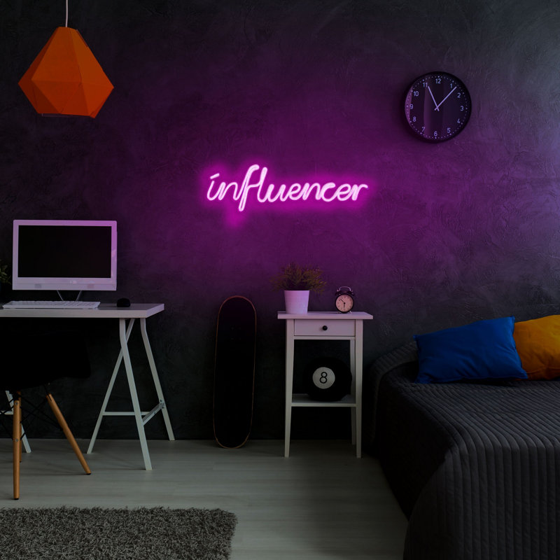 Bande lumineuse néon flexible à DEL - Éclairage décoratif rose imperméable, 14,6 po x 6,3 po x 0,8 po | 12V DC, 15,12 watts, gabarit en mousse PVC, système de suspension murale intégré | Parfait pour la décoration intérieure, les fêtes et les événements