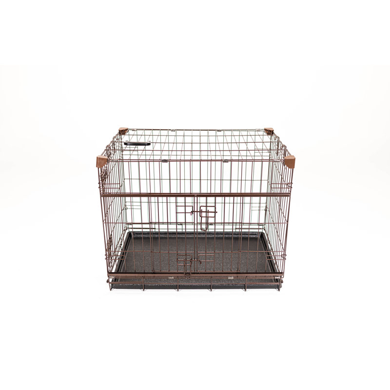 Extra Small Bronze Wire Dog Crate with Sliding Door