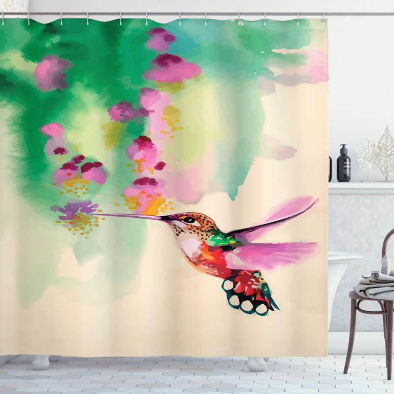 Shower Curtain with Hooks Included, 84" H x 69" W
