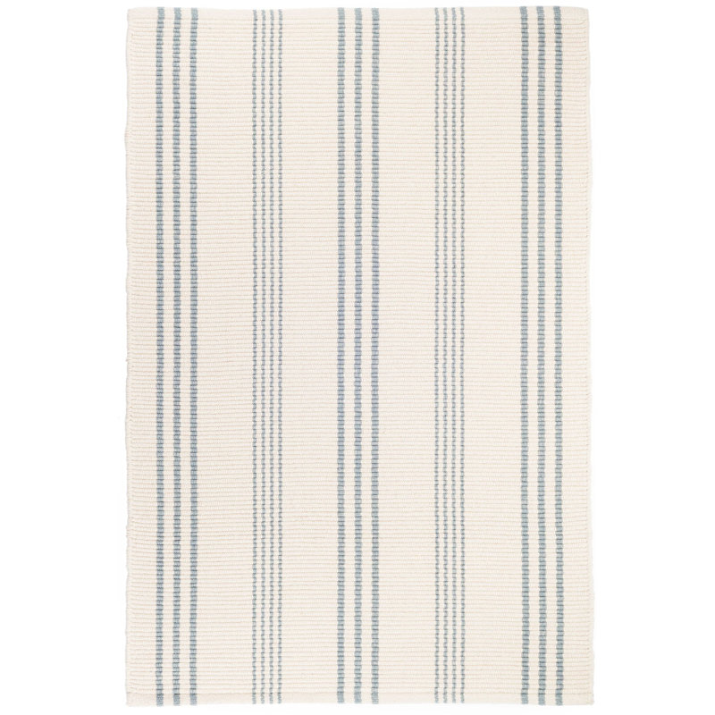 Swedish Stripe Handwoven Cotton Rug, Rectangle 8'6" x 11'6"