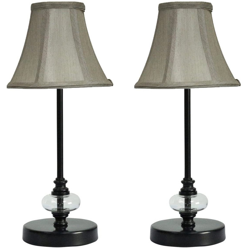 Ayda Metal Table Lamp, Champagne, Matte Black