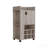 Bar Cart with Cabinet, 6 Built-in Wine Rack and Casters-1422823104