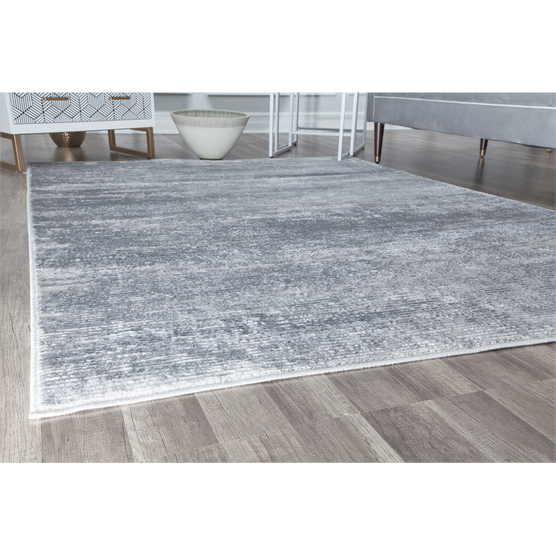 Tapis gris Elliana, Rectangle 8 pi x 10 pi