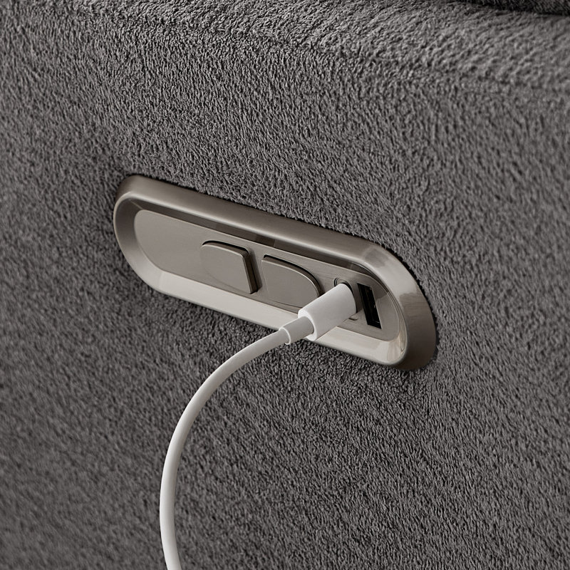 Fauteuil inclinable électrique pivotant pivotant 37 po 3 en 1, Gris foncé