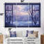 «Purple River Winter Windows IV - Winter Landscape», art mural-1636652383-1636652372
