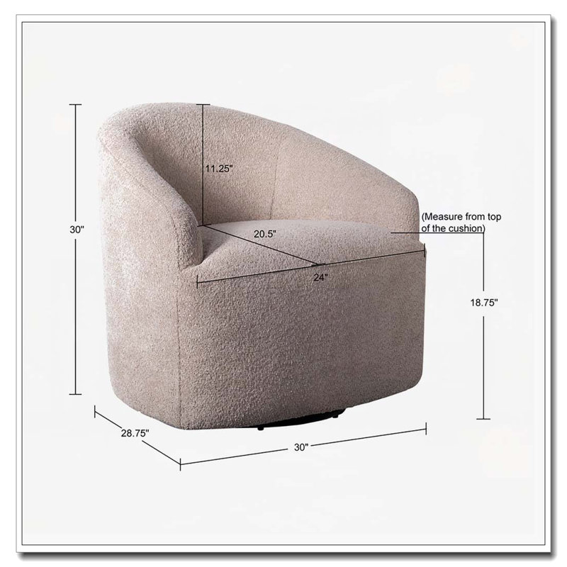Chaise pivotante rembourrée à 360 degrés