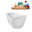 Baignoire autoportante et plateau 69 "avec drain interne Streamline-101413284