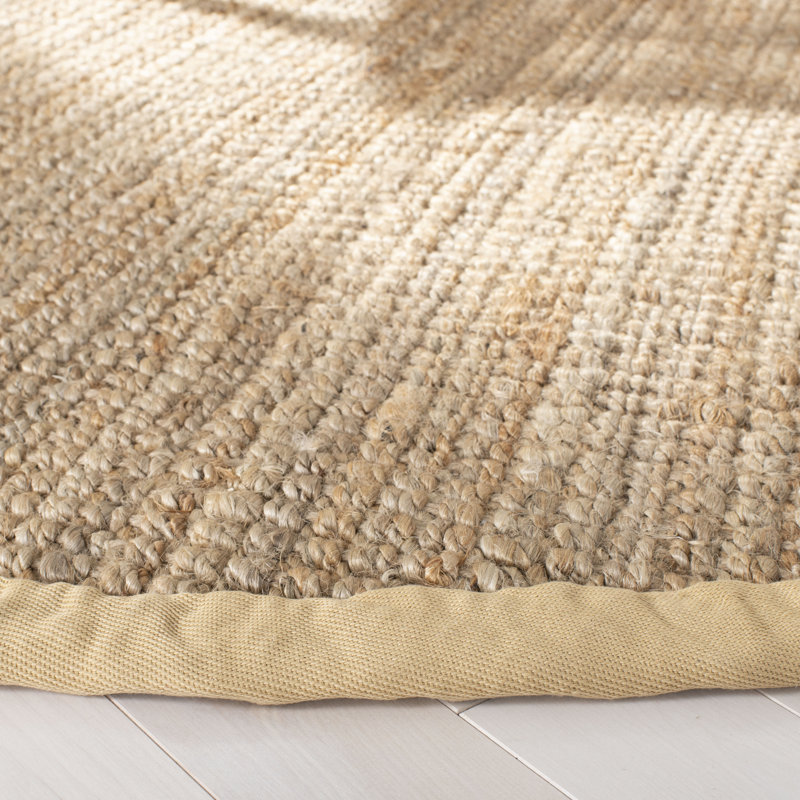 Tapis en jute tissé à la main Calidia, Rond 11 pi