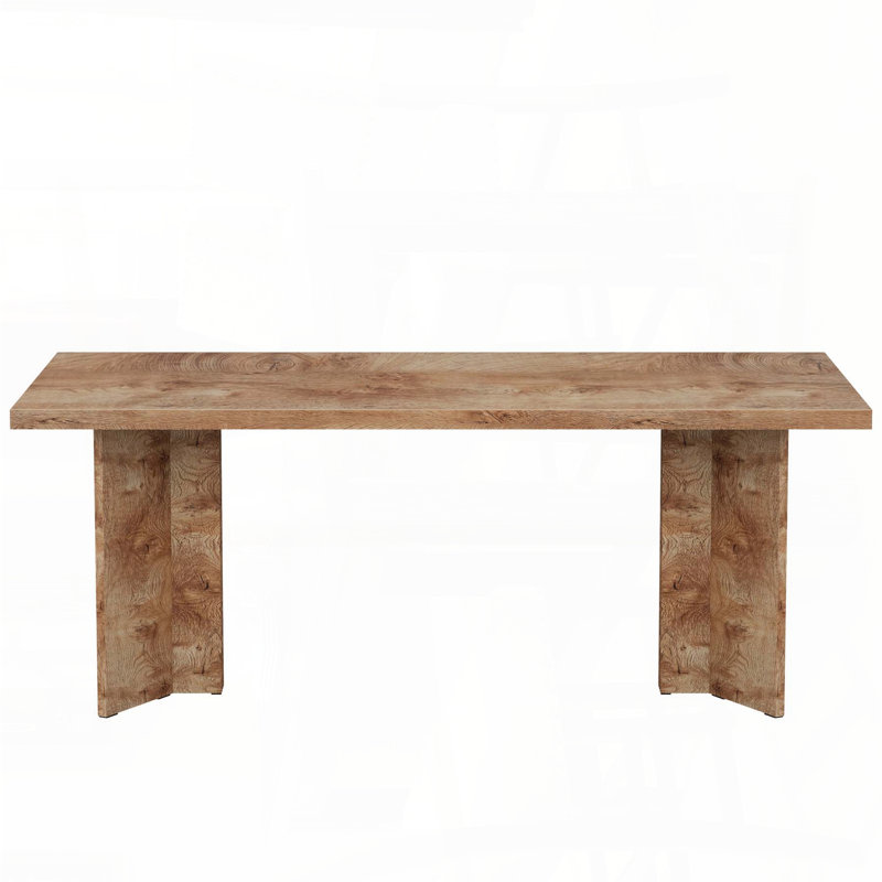 63'' Farmhouse Dining Table for 4-6 – Dark Brown, Dark Brown