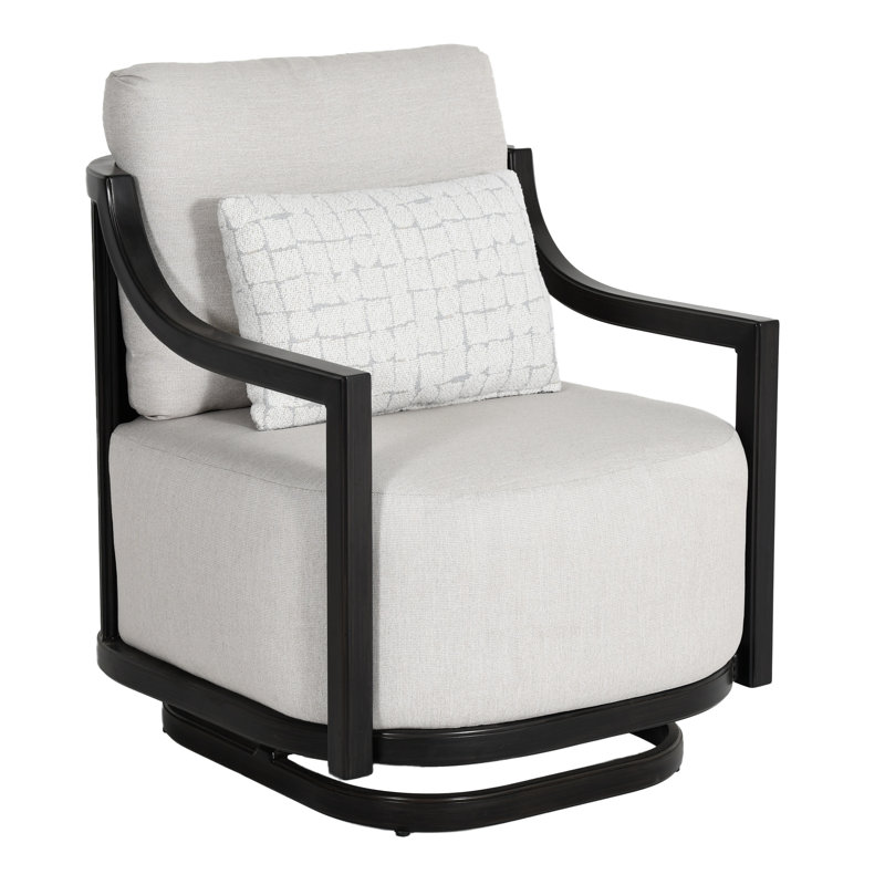 Samara Cushioned Lounge Action Chair w/One Accent Pillow