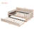 Full Size Upholstered daybed with Trundle and Wood Slat Support-17194355