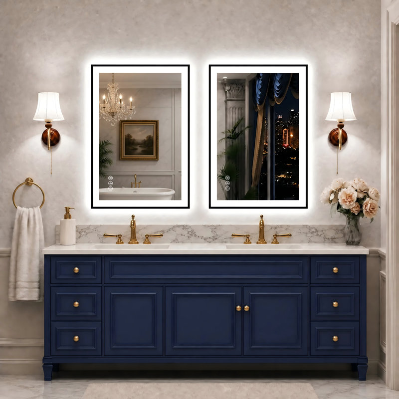 Miroir de salle de bain Lunara, 36 po x 24 po