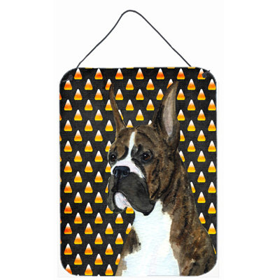 «Burniece Candy Corn», impression d'Halloween sur plaque