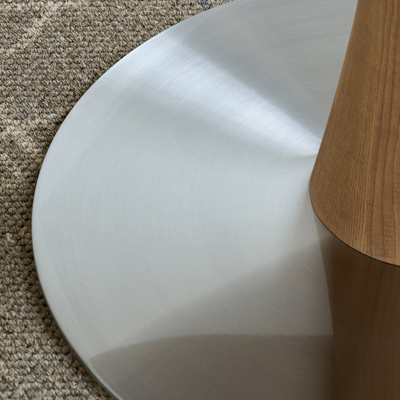 Ensemble de tables rondes simples de style nordique, Brun noisette / beige