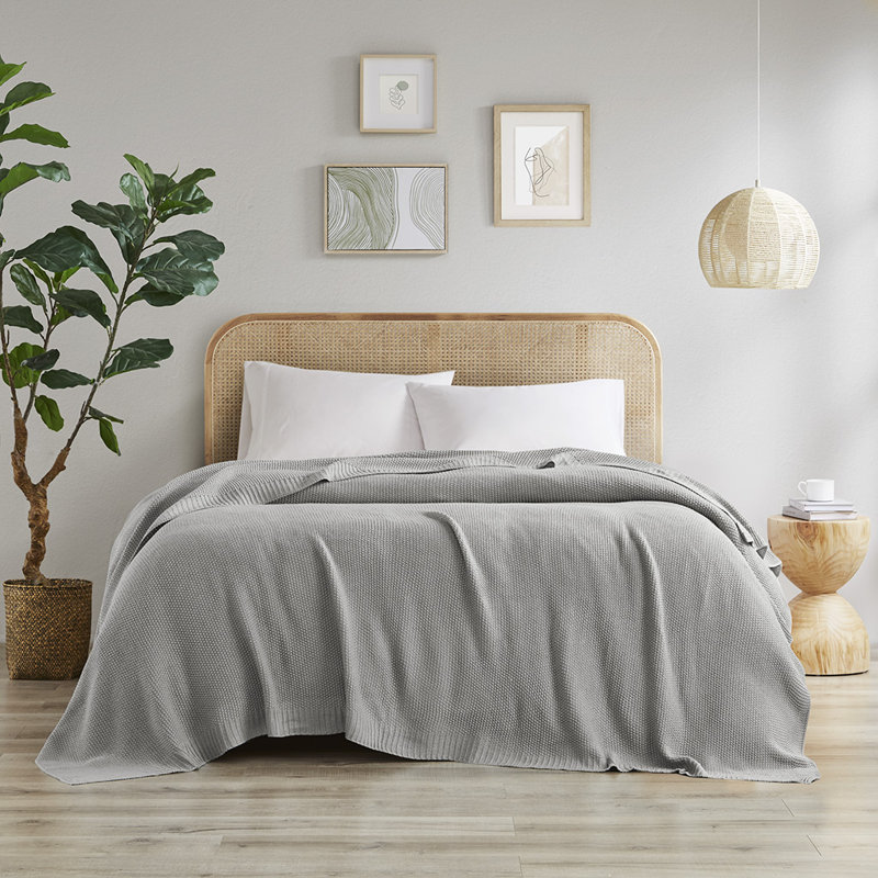 Couverture pour lit double / grand lit Bree, Double/grand, Gris