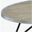 Table basse ovale en chêne gris patiné et noir