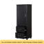 Grande armoire de rangement pour salle de bain, armoire de rangement autoportante avec deux tiroirs et tablette réglable, panneau de fibres à densité moyenne avec finition peinte, noir-901230110
